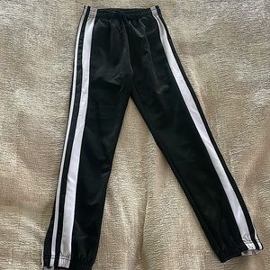 Black and White Tracksuit Style Pants, With Unbutton-able Sides